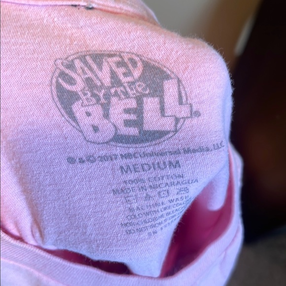 Saved by the Bell NBC Pink Woman’s Cotton Crew Neck Tee Size Medium - Picture 5 of 5